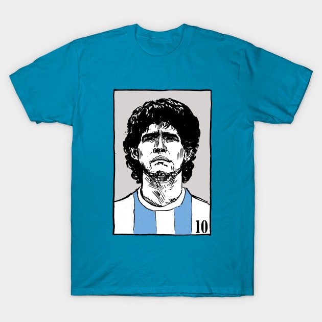 Diego Armando Maradona la mano de Dios T-Shirt by frankymonty